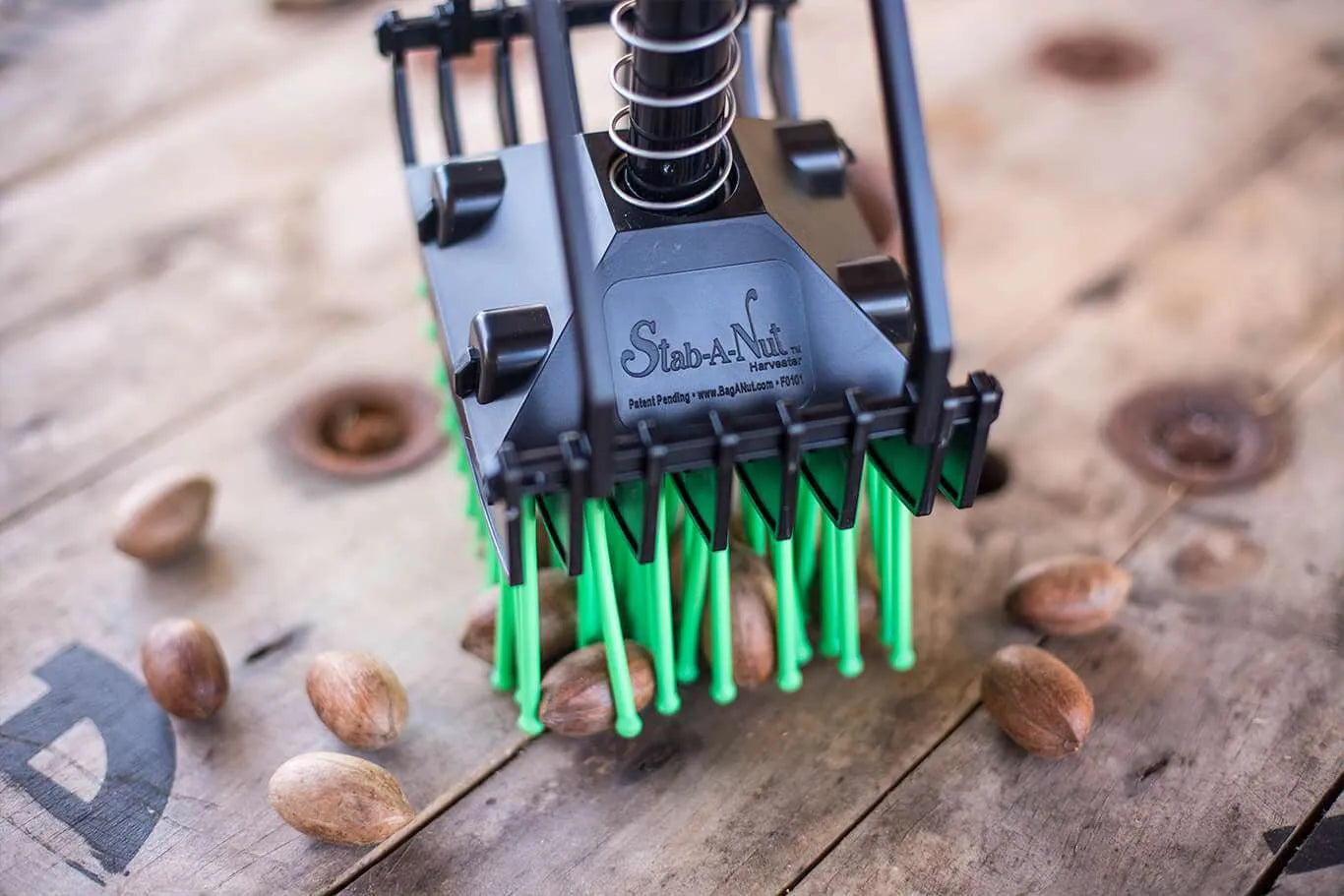 Stab-A-Nut Almond Harvester