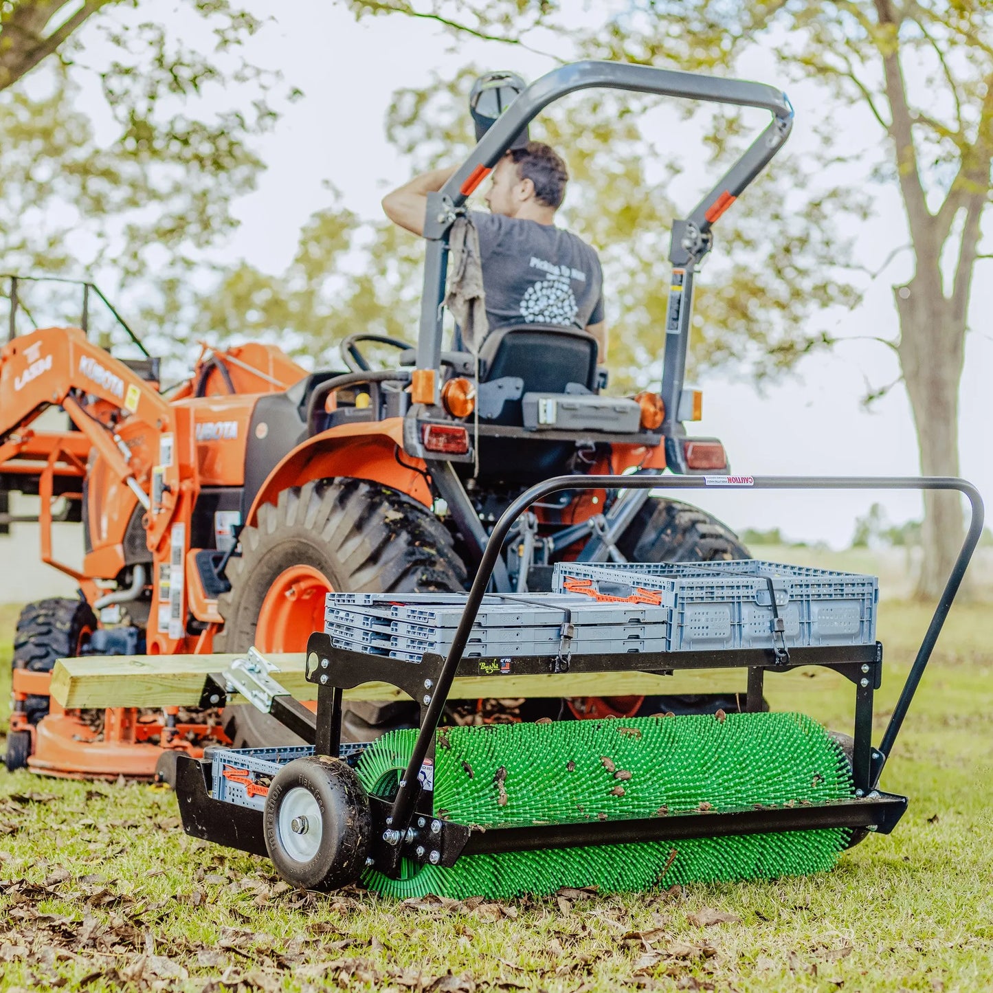 42" PRO Esskastanien Erntemaschine Anhänger